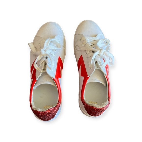 🎁 MAJE Frencha fashion Sneakers shoes red glitter Size 38/8 🎁 - Picture 6 of 9